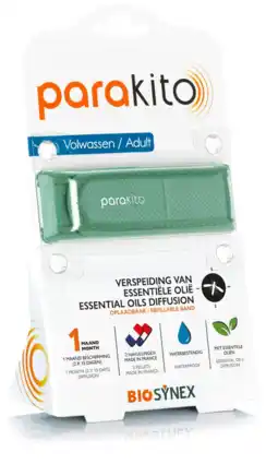 De Online Drogist ParaKito Anti-Muggen Armband Kaki Volwassenen aanbieding