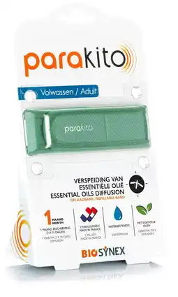 De Online Drogist ParaKito Anti-Muggen Armband Kaki Volwassenen aanbieding