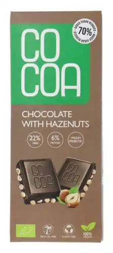 De Online Drogist Cocoa Chocolate Hazelnuts Reep aanbieding
