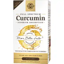 De Online Drogist Solgar Full Spectrum Curcumin (Kurkuma) Vegicapsules aanbieding