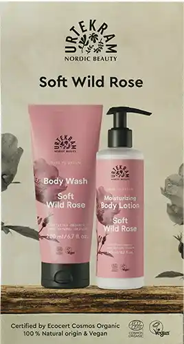 De Online Drogist Urtekram Dare To Dream Body Wash & Body Lotion Soft Wild Rose Giftset aanbieding