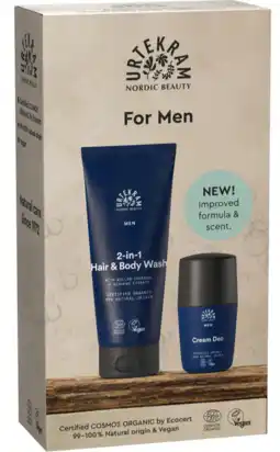 De Online Drogist Urtekram For Men Hair & Body Wash - Cream Deo Giftset aanbieding
