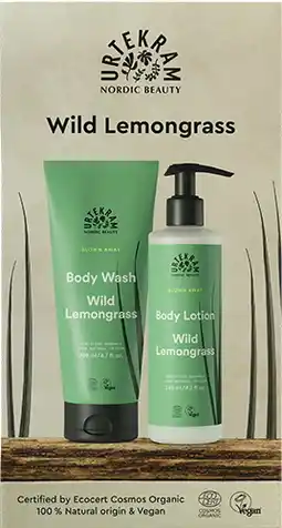 De Online Drogist Urtekram Body Wash & Body Lotion Wild Lemongrass Giftset aanbieding