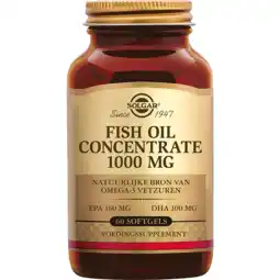 De Online Drogist Solgar Fish Oil (Visolie) Concentrate 1000 mg Softgels aanbieding