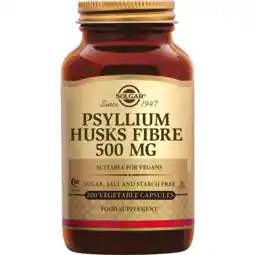 De Online Drogist Solgar Psyllium Husks Fibre (Vlozaad vezels) 500 mg Capsules aanbieding