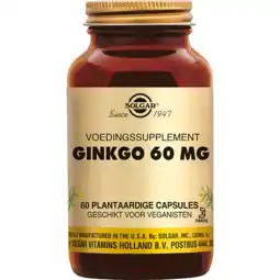 De Online Drogist Solgar Ginkgo 60 mg Capsules aanbieding