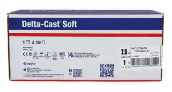 De Online Drogist Delta Cast Soft Blauw Stabilisatie Verband 1.8x2,5 Cm aanbieding