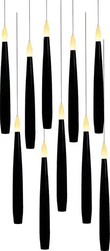 Intratuin Anna's Collection LED dinerkaars zwevend zwart D 2 H 15 cm 10 stuks aanbieding