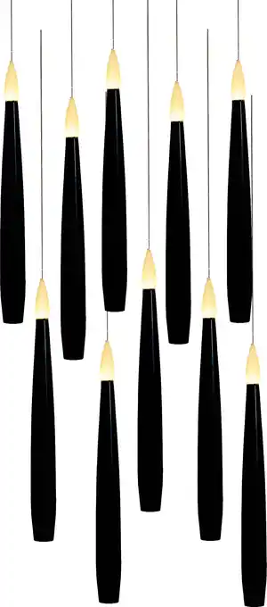 Intratuin Anna's Collection LED dinerkaars zwevend zwart D 2 H 15 cm 10 stuks aanbieding