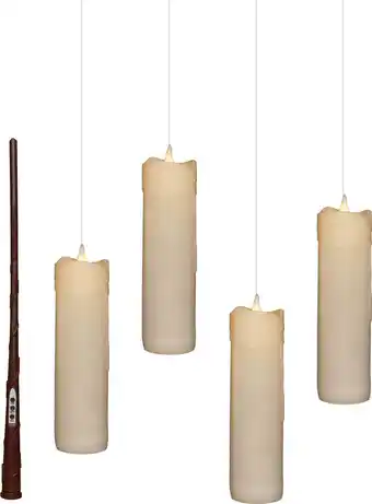 Intratuin Anna's Collection LED stompkaars zwevend wit D 5 H 18 cm 4 stuks aanbieding