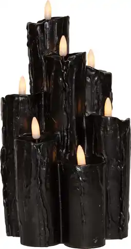 Intratuin Anna's Collection LED stompkaars zwart 15 x 15 x 25 cm aanbieding