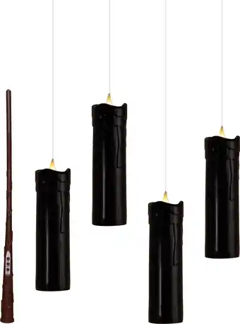 Intratuin Anna's Collection LED stompkaars zwevend zwart D 5 H 18 cm 4 stuks aanbieding