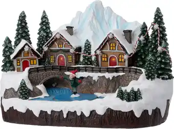 Intratuin Intratuin kerstdorp berg chalets 23 x 14,5 x 16,5 cm aanbieding