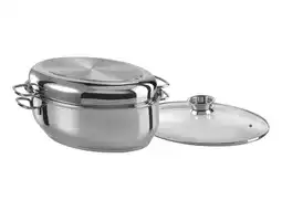Lidl GSW RVS braadpan ovaal 38 cm, 3 in 1 aanbieding
