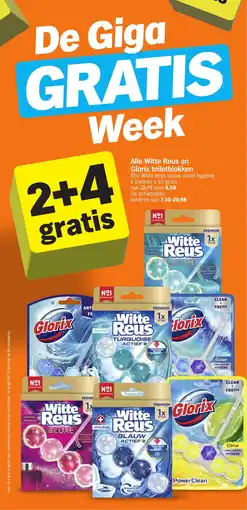 Albert Heijn Alle witte reus en glorix toiletblokken aanbieding