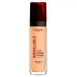 Kruidvat L'Oréal Paris Infaillible 235 Honey SPF25 32H Fresh Wear Foundation aanbieding
