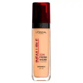Kruidvat L'Oréal Paris Infaillible 235 Honey SPF25 32H Fresh Wear Foundation aanbieding