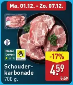ALDI Schouder- karbonade aanbieding