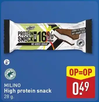 ALDI Milino High protein snack aanbieding