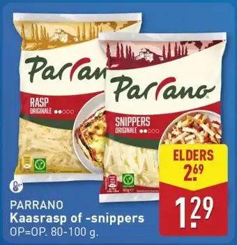 ALDI Parrano Kaasrasp of -snippers aanbieding