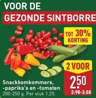 ALDI Snackkomkommers, -paprika's en -tomaten aanbieding