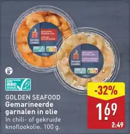 ALDI Gemarineerde garnalen in olie aanbieding