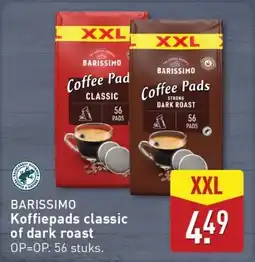 ALDI Barissimo Koffiepads classic of dark roast aanbieding