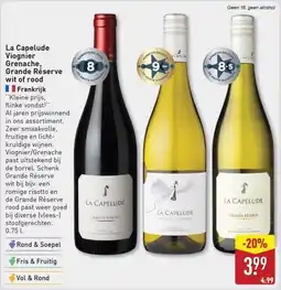 ALDI La Capelude Viognier Grenache, Grande Réserve wit of rood Frankrijk aanbieding