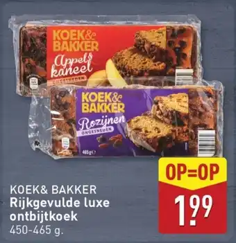 ALDI Koek& Bakker Rijkgevulde luxe ontbijtkoek aanbieding