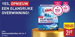 ALDI Una Vaatwastabletten all-in-1 aanbieding