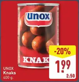 ALDI Unox Knaks aanbieding