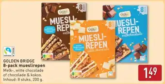 ALDI Golden Bridge 8-pack mueslirepen aanbieding