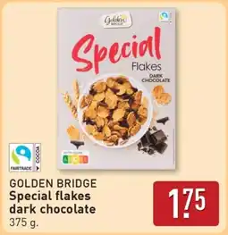 ALDI Golden Bridge Special flakes dark chocolate aanbieding