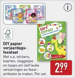 ALDI DIY papier verjaardags- feestset aanbieding