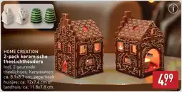 ALDI Home Creation 2-pack keramische theelichthouders aanbieding