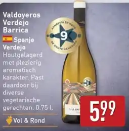 ALDI Valdoyeros Verdejo Barrica Spanje Verdejo aanbieding