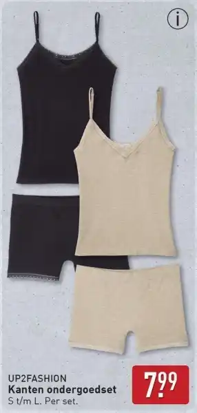 ALDI UP2FASHION Kanten ondergoedset aanbieding