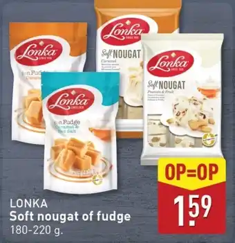 ALDI Lonka Soft nougat of fudge aanbieding