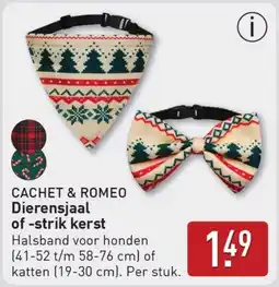 ALDI Cachet & romeo Dierensjaal of -strik kerst aanbieding