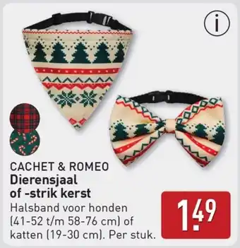 ALDI Cachet & romeo Dierensjaal of -strik kerst aanbieding