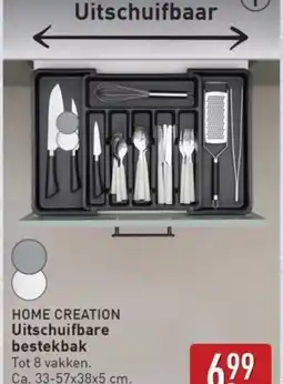 ALDI Home Creation Uitschuifbare bestekbak aanbieding