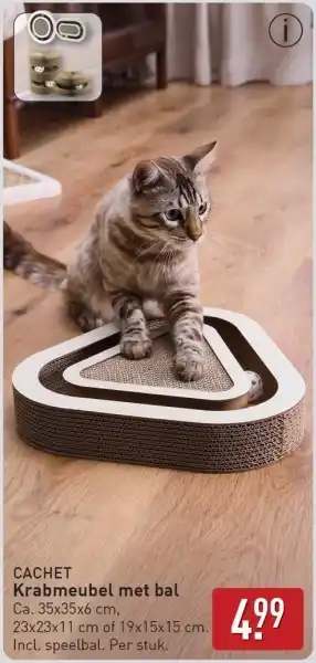 ALDI Cachet Krabmeubel met bal aanbieding