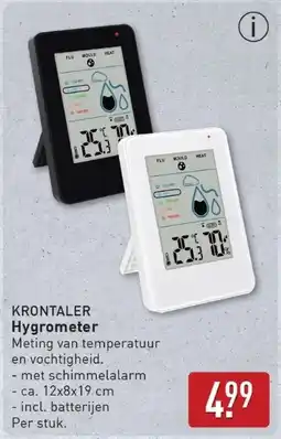 ALDI Krontaler Hygrometer aanbieding