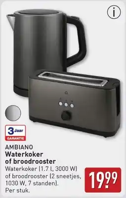 ALDI Ambiano Waterkoker of broodrooster aanbieding