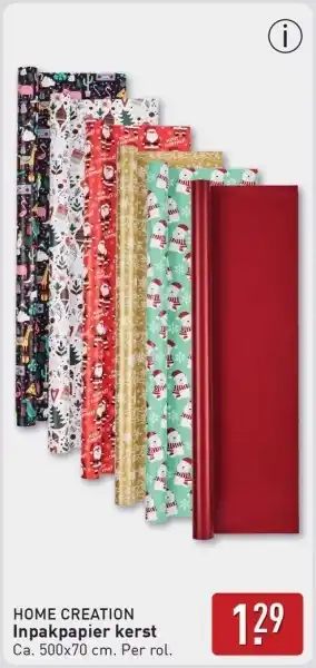 ALDI Home Creation Inpakpapier kerst aanbieding