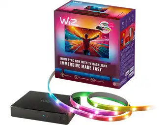 MediaMarkt WIZ Hdmisync Box Met Tv Verlichting - Entertainment Starterkit Inclusief Rgbic Led Strip Voor 55-65 aanbieding