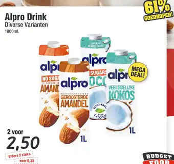 Budget Food Alpro Drink aanbieding