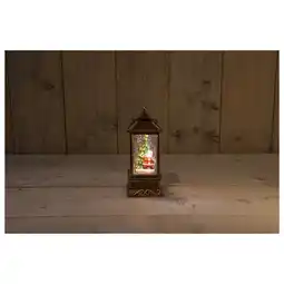 Pets Place Anna's Collection Lantaarn Met Kerstman - Kerstverlichting - 11.5x11.5x21.5 cm Warm Wit Kerstman aanbieding