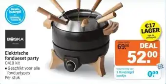Albert Heijn Elektrische fondueset party C410 kit aanbieding