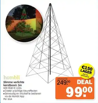 Albert Heijn Hombli slimme verlichte kerstboom 3m aanbieding